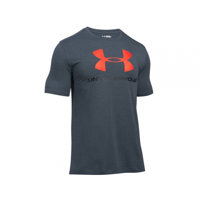 Shirt Under Armour CC Sportstyle Logo - GREY/ORANGE, SIZE S