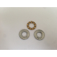 Washer and axial bearing for piston heads or spring guide