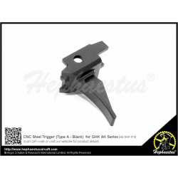 Hephaestus CNC Steel Trigger for GHK AK Series ( Type A / Black )