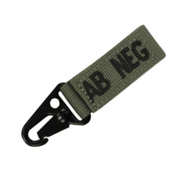 Keychain with blood group OLIVE - 0 NEG
