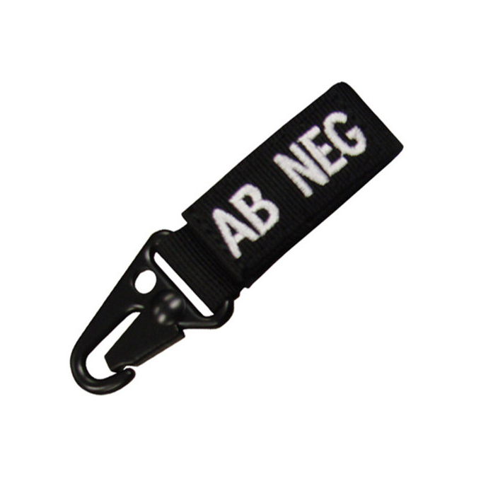 Keychain with blood group BLACK - 0 NEG