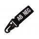 Keychain with blood group BLACK - AB POS