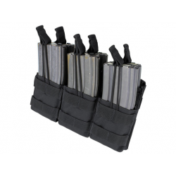 Triple Stacker Open-Top 6xM4/6xM16 Mag MOLLE Pouch Black