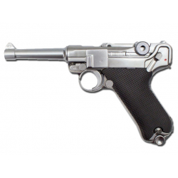 Luger P08 (4 Inch) - NIKL - stříbrná