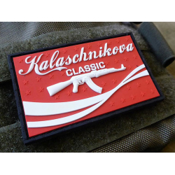 Nášivka AK47 RED CLASSIC plast velcro, černá