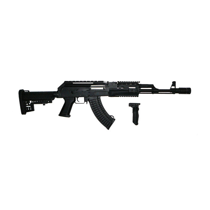 AK47 Tactical s výsuvnou sklopnou pažbou, celokov (kovový mechabox)