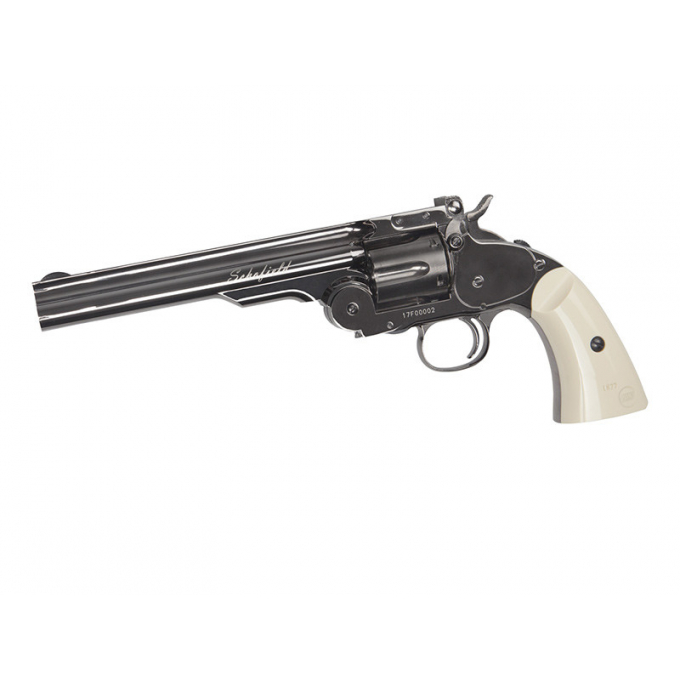 Revolver Schofield 6" 4,5mm, Plated Steel GY & Ivory Grip