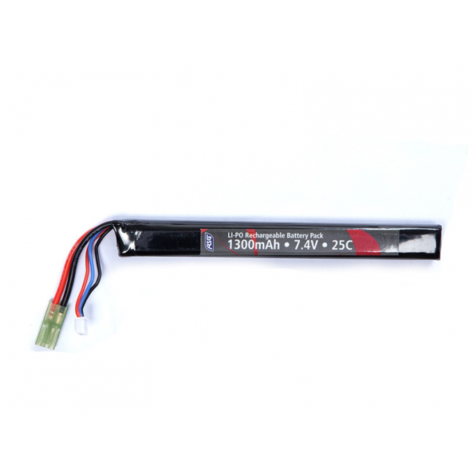 Battery, 7,4V 1300 mAh, LI-PO, single stick