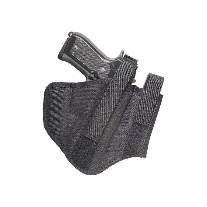 Double side belt holster for Walther P 99, CZ 75/85, Beretta 92 FS, Glock 17 with magazine pouch