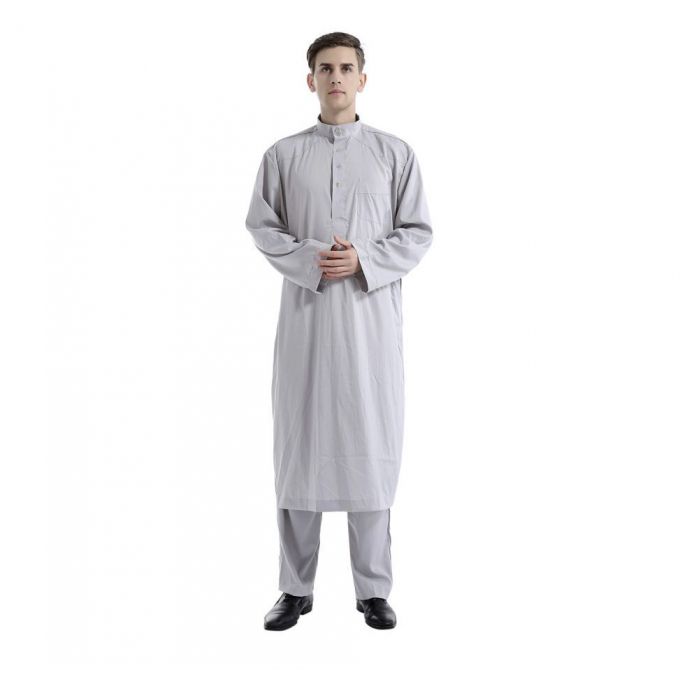 Afgánský oblek, šedivý, velikost M