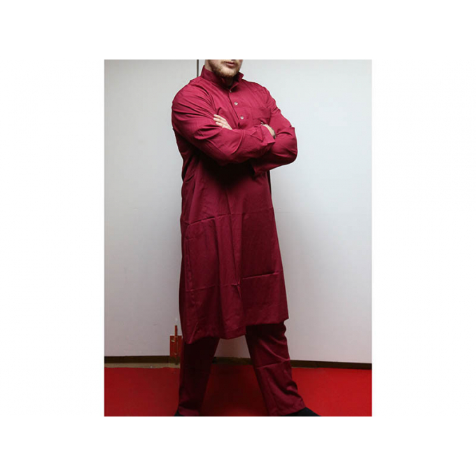 Afghan suit, red, size M