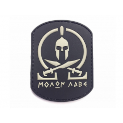 3D gumová nášivka MOLON LABE Patch - Čierna