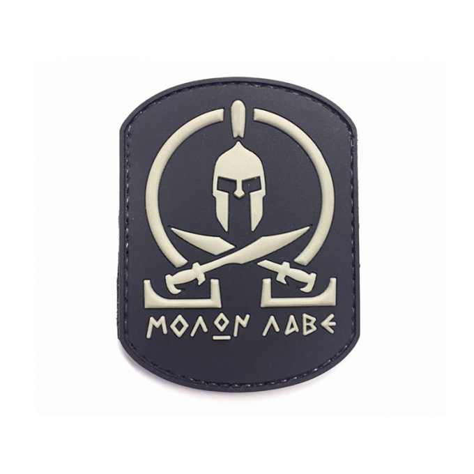 3D PVC MOLON LABE Patch - Black
