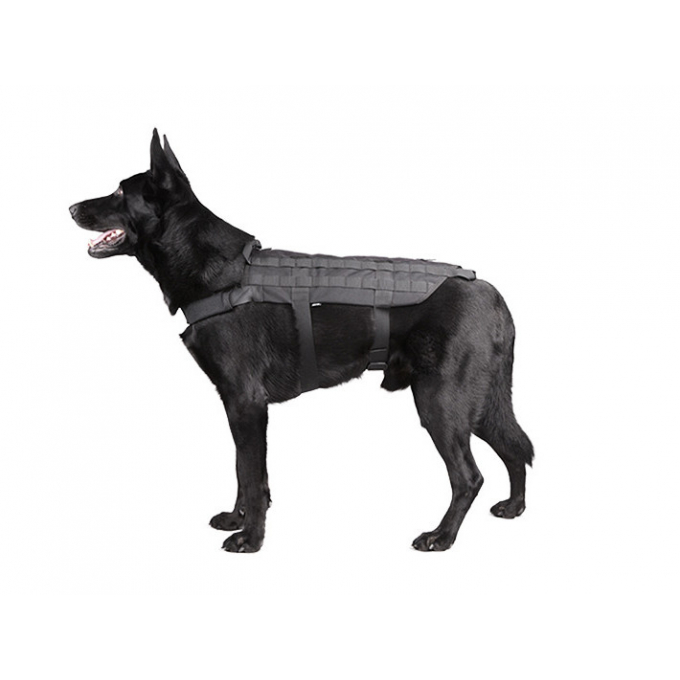 Taktická vesta pro psa - černá, velikost M
