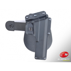 Taktické rotační opaskové pouzdro/holster pro Glock - černá