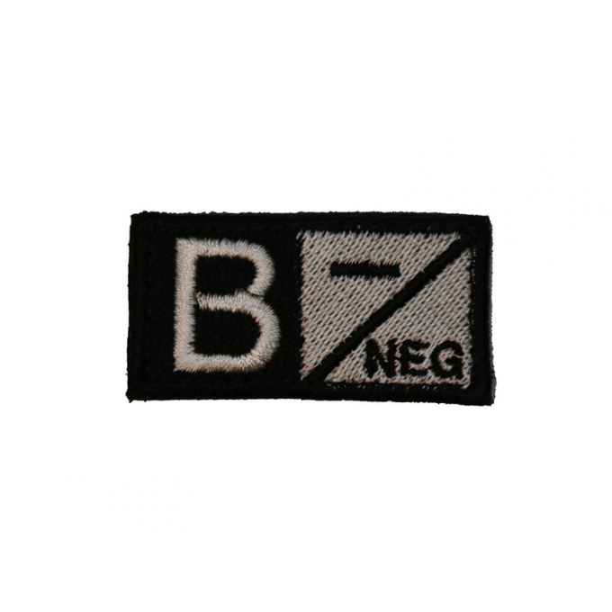 ID. Blood Velcro B NEG - BLACK/WHITE