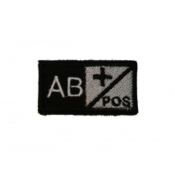 ID. Blood Velcro AB POS - BLACK/WHITE