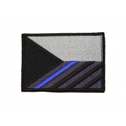 Patch ACR/PCR Combat Flag - GREY - BLUE LINE, 75 x 52 mm