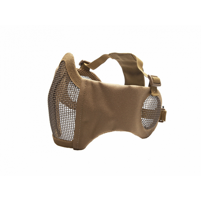 ASG Metal mesh mask with cheek pads and ear protection, Tan