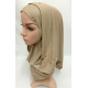 Women Lady Muslim Wrap Style Hijab, light brown