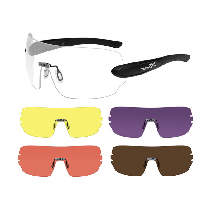Goggles DETECTION clear/yellow/orange/purple/copper-MATTE BLACK