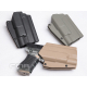 Opaskové plastové pouzdro - holster pro Glock se svítilnou, dlouhé, černé