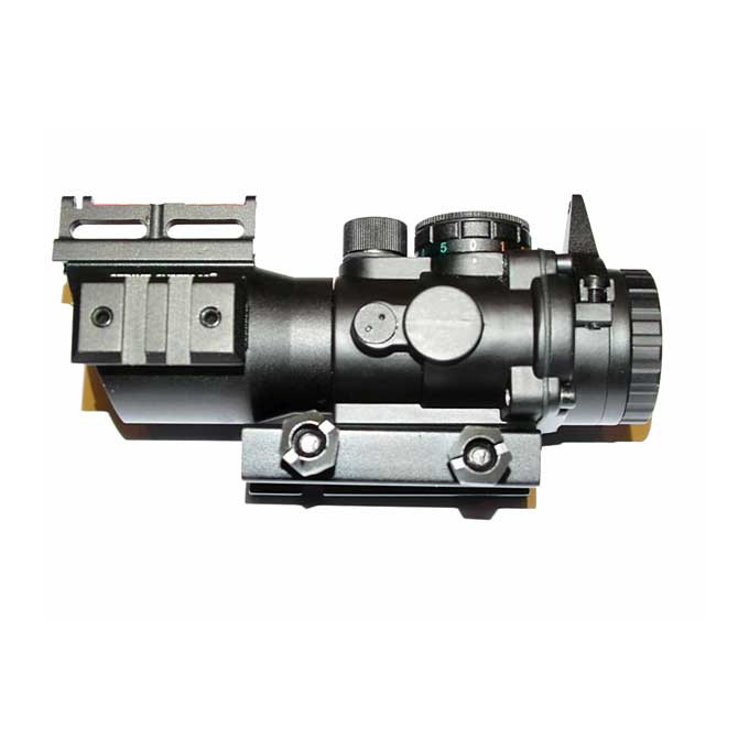 STRIKE optický zaměřovač 4x32 s mířidly - Černá