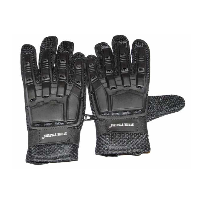 STRIKE Tactical Gloves with Knuckle Protection - Black