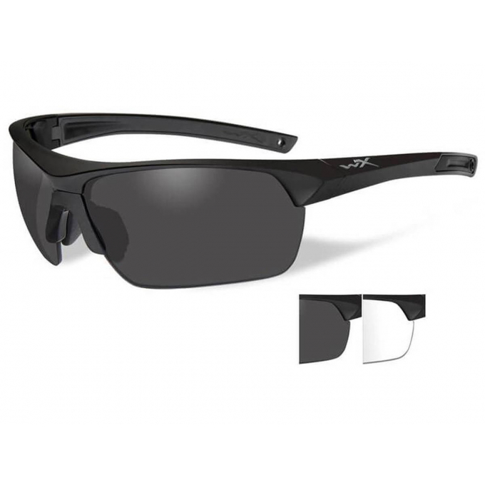 Brýle GUARD ADVANCED Smoke grey + clear lens/Matte black frame