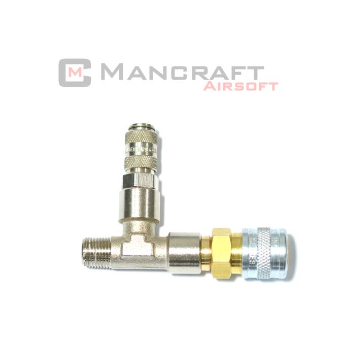 MANCRAFT HPA 3-WAY Adapter with QD US and MICRO QD 4 mm Plug - G1/8