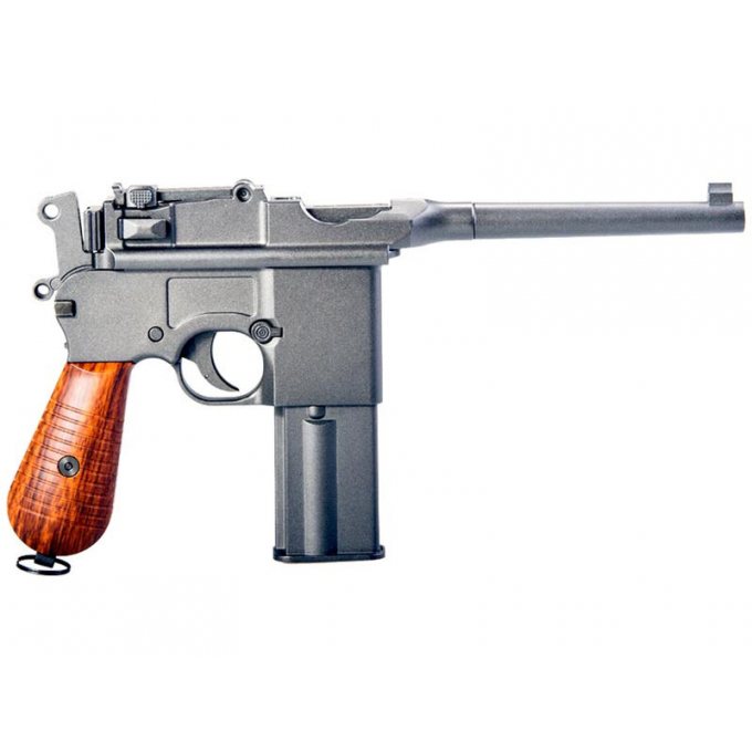 M712 Broom Handle CO2 Metal Blowback Pistol (Semi-Auto+Full-Auto)
