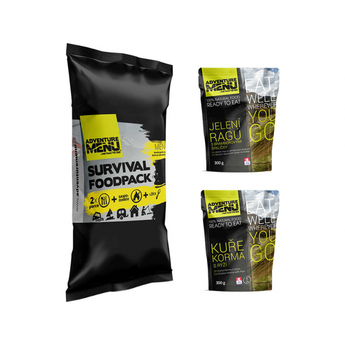 Survival foodpack IV - Jelení ragů + Kuře Korma