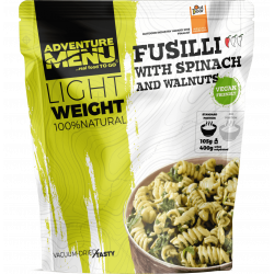AM Lightweight Vegan Fusilli with Spinach and Walnuts (400 g)