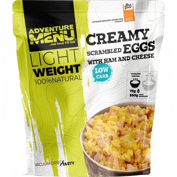 Lightweight Creamy scrambled eggs with ham and cheese 400g