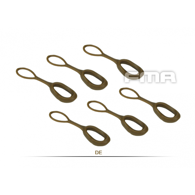 FMA Zvětšená táhla jezdce zipu - 6kusů - písková