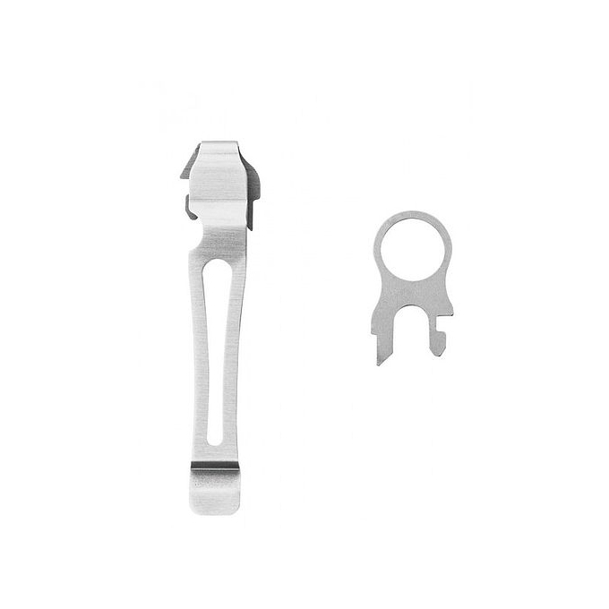 Quick-Release Pocket Clip and Lanyard Ring - SILVER
