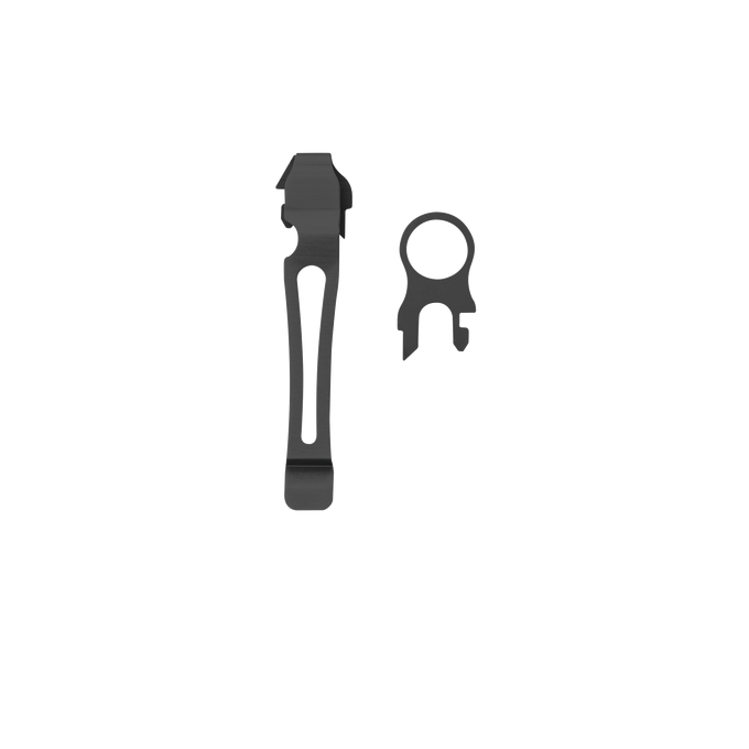 Quick-Release Pocket Clip and Lanyard Ring - BLACK