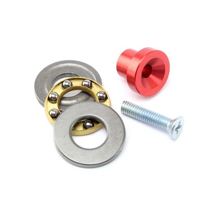 Washer, screw and thrust bearing for piston heads
