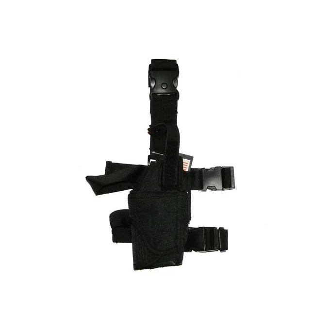 MIL-FORCE univerzálne stehenné púzdro TORNADO, pre pravákov - Čierna