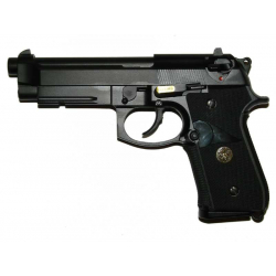 Beretta M9A1 WE logo - černá, celokov, blowback, CO2