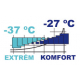 CARINTHIA spací vak WILDERNESS (-35 °C), pravý zips - RAL 7013