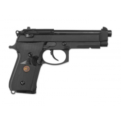 Beretta M9 A1 WE logo, black, fullmetal, blowback