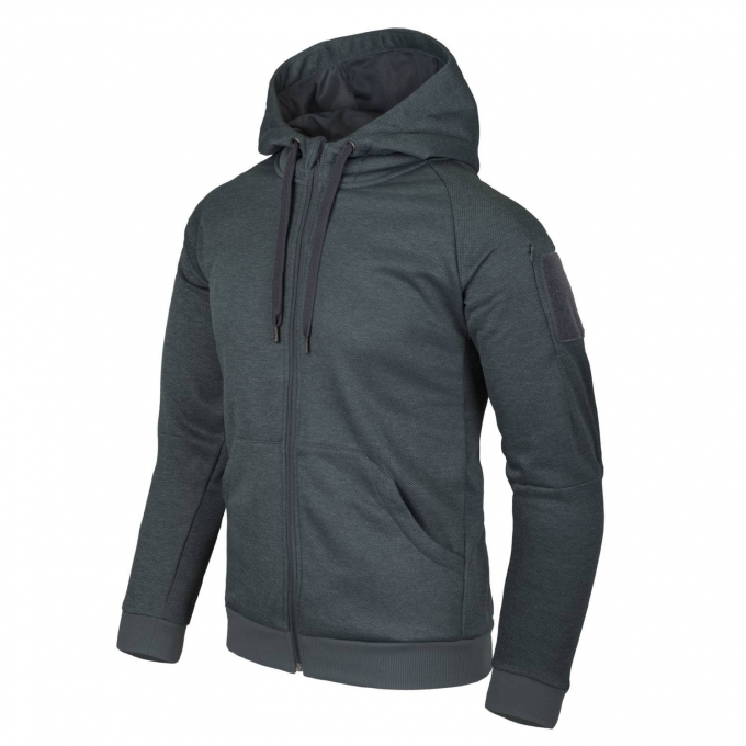 Mikina URBAN TACTICAL HOODIE - Melange černá / šedá