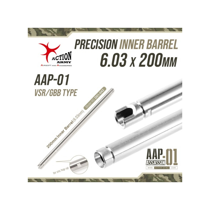 Action Army Precision Inner Barrel AAP-01 GBB, 6.03 mm - 200 mm