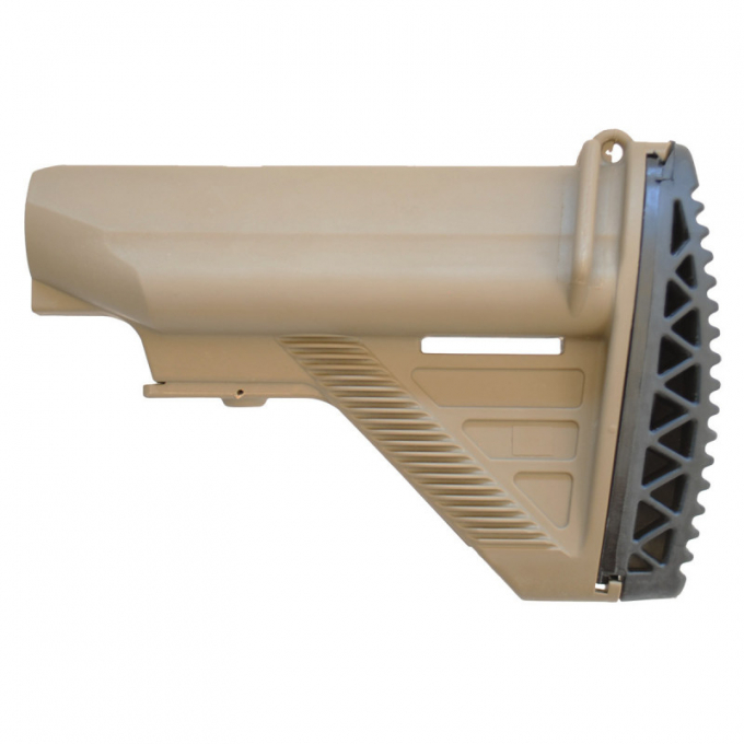 HK416 style collapsible battery stock for M4/M16 AEG - TAN