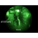 AN/PEQ15 LA5-C - bílá LED svítilna + zelený laser s IR krytkami + IR přísvit, černý