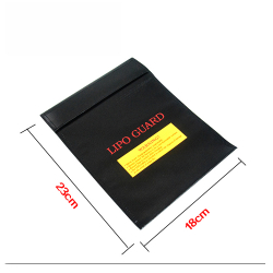 Safety Bag 18x23cm for Li-pol battery, Black
