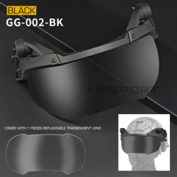 Brýle ochranné výklopné na helmu - černé