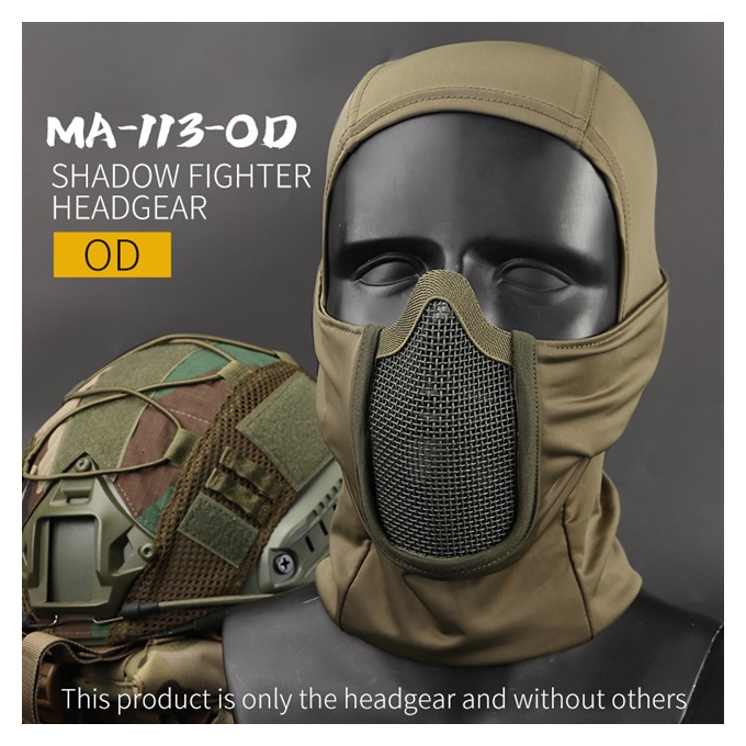 Shadow Balaclava with Steel Half Fighter Face Mask ( BK )