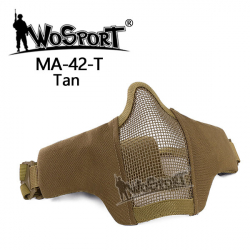 WST Airsoft Protective STEEL MESH Mask - Tan